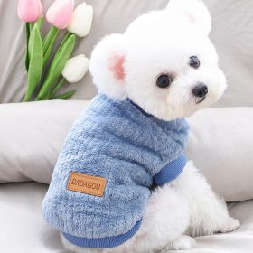 Pet Sweater; Warm Winter Plush Dog Sweater Knitwear Cat Vest; For Small & Medium Dogs (Color: Khaki, size: s)