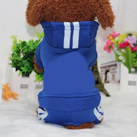 Pet four-legged clothes (Color: dark blue, size: l)