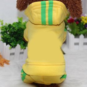 Pet four-legged clothes (Color: Yellow, size: s)